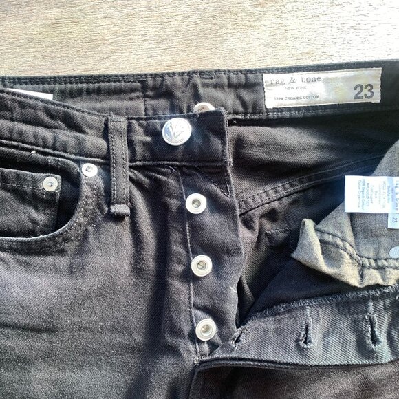 Rag & Bone Black Organic Cotton Maya Jeans - Picture 5 of 5